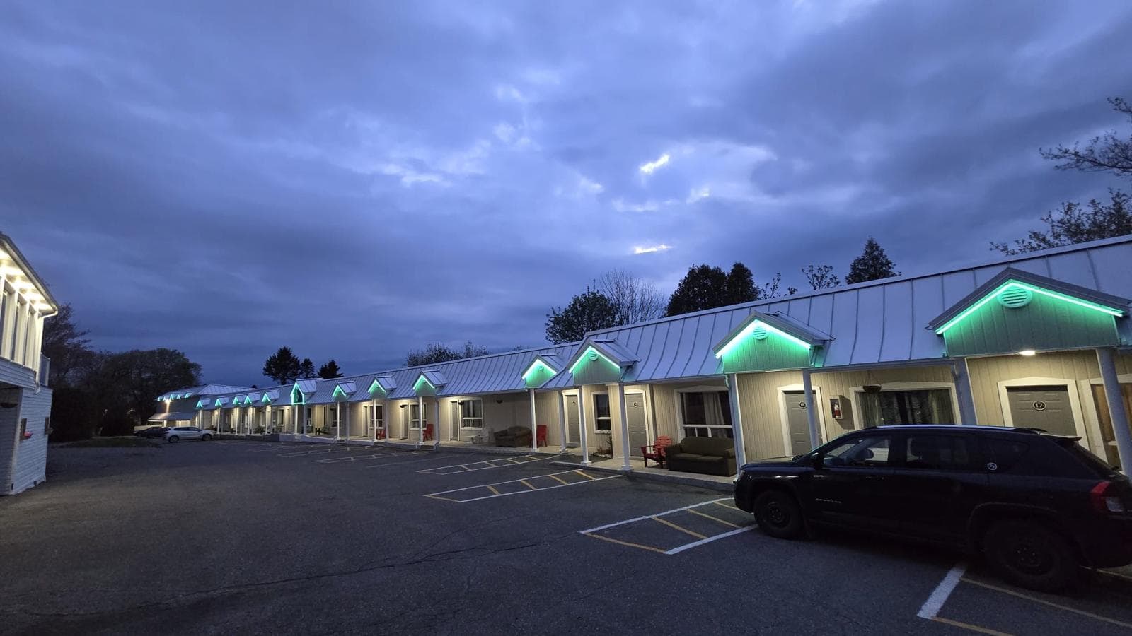 Extérieur des chambres du motel